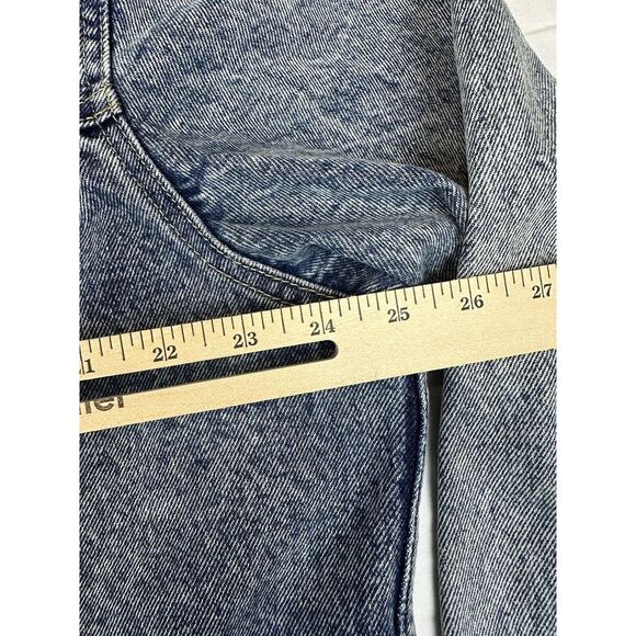 Vintage LEE Riders Jean‎ Jacket Made In The USA Trucker Distressed Blue Denim XL - Picture 8 of 16